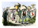 Slaves Bringing in Loads of Cotton after a Day's Picking Giclee Print