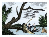 Meriwether Lewis and William Clark Expedition Losing Notes and Specimens in a Canoe Accident Giclee Print