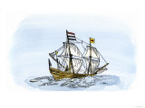 One of Henry Hudson's Ships, 17th Century Giclee Print