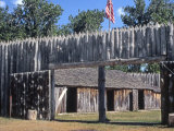 Fort Mandan, Reconstructed Lewis and Clark Campsite on Missouri River, North Dakota Photographic Print