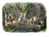 Prospectors Traveling to the California Gold Regions Cross through the Isthmus of Panama, c.1849 Giclee Print