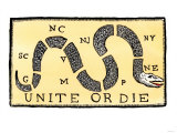 Unite or Die, c.1750 reproduction procédé giclée