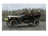Family Riding in a Steam-Powered White Company Automobile, c.1907 Giclee Print