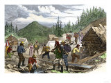 Prospectors Working the Gregory Gold Diggings in the Colorado Rockies, May 1859 Giclee Print