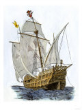 Caravel Santa Maria, the Flagship of Columbus' First Voyage Giclee Print