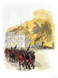 British Army Burning the White House in 1814 during the War of 1812 Giclee Print