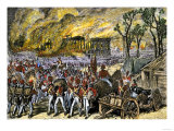 Capture and Burning of Washington D.C. by the British in 1814 Giclee Print