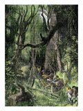Exploring a Tropical Rain Forest, Such as in Central or South America Giclee Print