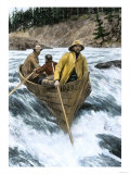 Prospectors Risking the White Horse Rapids of the Yukon River Going to the Klondike Gold Rush 1898 Giclee Print