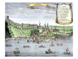 Quebec City and the Saint Lawrence River, c.1722 Giclee Print