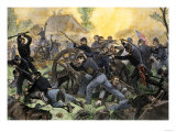 Union Troops under General Ulysses S. Grant Recapturing Artillery during the Battle of Shiloh Giclee Print