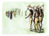 Marquette and Joliet Meeting Native Americans in Illinois, c.1670 Giclee Print