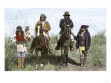 Geronimo and Natchez on Horseback during the Apache Wars, c.1886 Reproduction procédé giclée