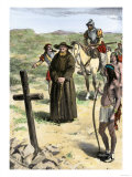 Father Juan de Padilla Finds the Cross Set by Coronado, c.1540 Giclee Print
