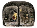 Tunnel in a California Mine, c.1850 Giclee Print