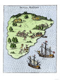 Magellan's Ships at Mactan, c.1521 Giclee Print