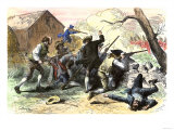 Minutemen at the Battle of Lexington, Starting the American Revolutionary War, c.1775 Giclee Print