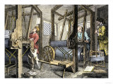 Weaving at Spitalfields, England, c.1700 Giclee Print