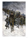 Winter Retreat of Napoleon and the French Army from Moscow in 1812 Giclee Print