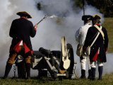 Artillery Demonstration, Revolutionary War Reenactment at Yorktown Battlefield, Virginia Photographic Print