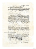Draft of the Declaration of Independence in Jefferson's Handwriting, Page 1 Giclee Print
