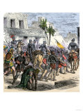 Hernando Cortes Met by Toltec Dignitaries on Arriving in Teotihuacan with His Army, Mexico, c.1519 Lámina giclée Hernando Cortes Met by Toltec Dignitaries on Arriving in Teotihuacan with His Army, Mexico, c.1519 Lámina giclée