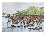 Death of Magellan on the Island of Mactan, Philippines Giclee Print