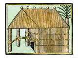 Native House on Hispaniola, c.1500 Giclee Print