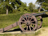 Revolutionary War Cannon Atop a Redoubt at Yorktown Battlefield, Virginia Photographic Print