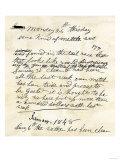 Henry Bigler's Diary Entry Marking James Marshall's Gold Discovery at Sutter's Mill, c.1848 Giclee Print