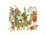 Battles of the Spanish Conquistadors in Mexico, c.1500 Giclee Print