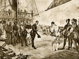 Spanish Armada's Admiral Surrenders His Sword to Francis Drake, c.1588 - Fotografik Baskı