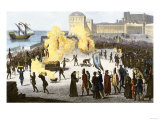 Burning Bishops at the Stake during the Spanish Inquisition Lámina giclée