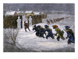 French and Indian Attack on Schenectady, New York during the Winter of 1689-1690 Giclee Print