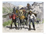 Prospectors Looking for New Diggings during the Gold Rush, c.1850 Giclee Print