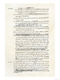 Draft of the Declaration of Independence in Jefferson's Handwriting, Page 3 reproduction procédé giclée