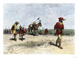 Alvar Nunez Cabeza de Vaca Crossing the Great American Desert from Texas to Mexico, 16th Century Giclee Print