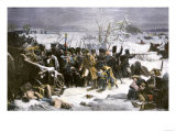 Marshal Ney Bringing the French Rear-Guard Out of Russia with Heavy Losses, c.1812 reproduction procédé giclée