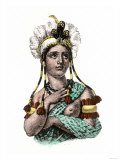 Dona Marina, Native Interpreter for Hernando Cortes in the Spanish Conquest of Aztec Mexico Giclee Print