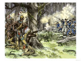 General Harmar Defeated by Miami Tribe Warriors in the Old Northwest Territory, c.1790 Giclee Print