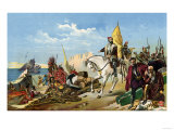 Cortes Scuttling His Ships after Landing in Mexico, c.1518 Giclee Print