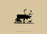 Elk Silhouette I Posters