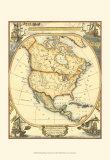 Nautical Map of North America Prints