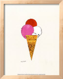 Ice Cream Dessert, c. 1959 (red, pink and white) Poster par Andy Warhol