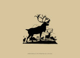 Elk Silhouette V Lámina