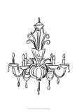 Graphic Chandelier II Print by Ethan Harper
