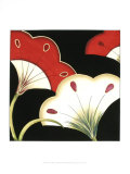 Lotus Arabesque in Red II ポスター - Erica J.・ベス