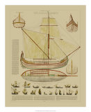 Antique Ship Plan I Láminas