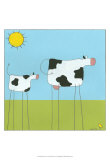 Stick-Leg Cow I Posters par Erica J. Vess