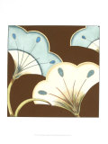 Lotus Arabesque in Blue II Posters by Erica J. Vess